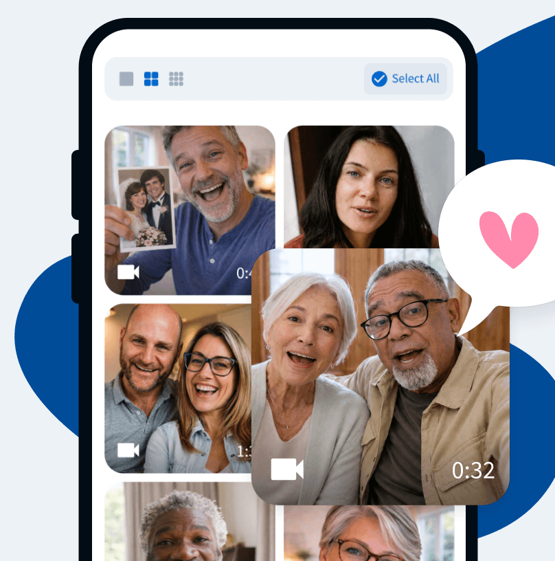 Collect Video<br/>Messages & Photos
