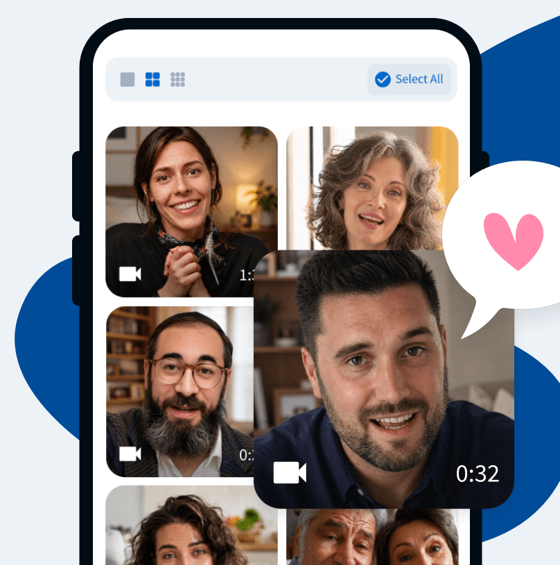 Collect Video<br/>Messages & Photos