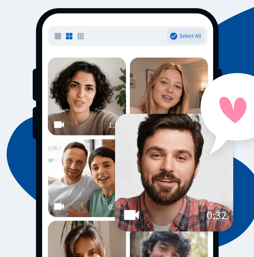 Collect Video<br/>Messages & Photos