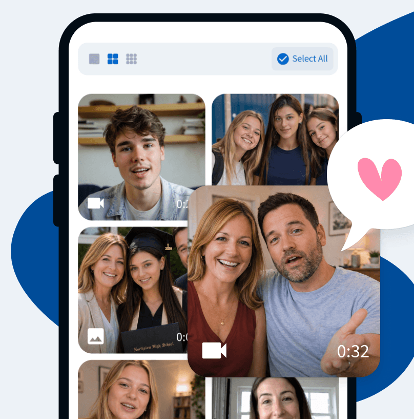 Collect Video<br/>Messages & Photos