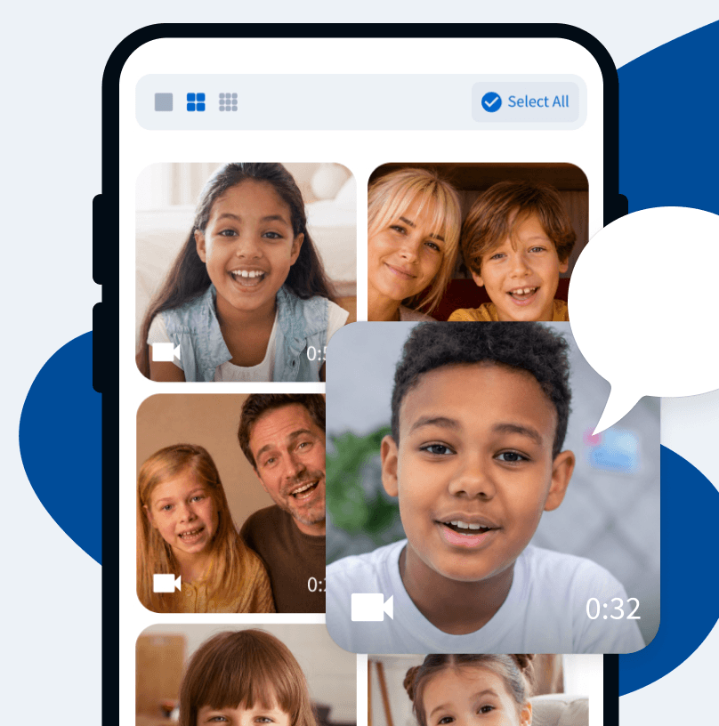 Collect Video<br/>Messages & Photos