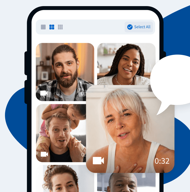 Collect Messages,<br/>Photos & Videos